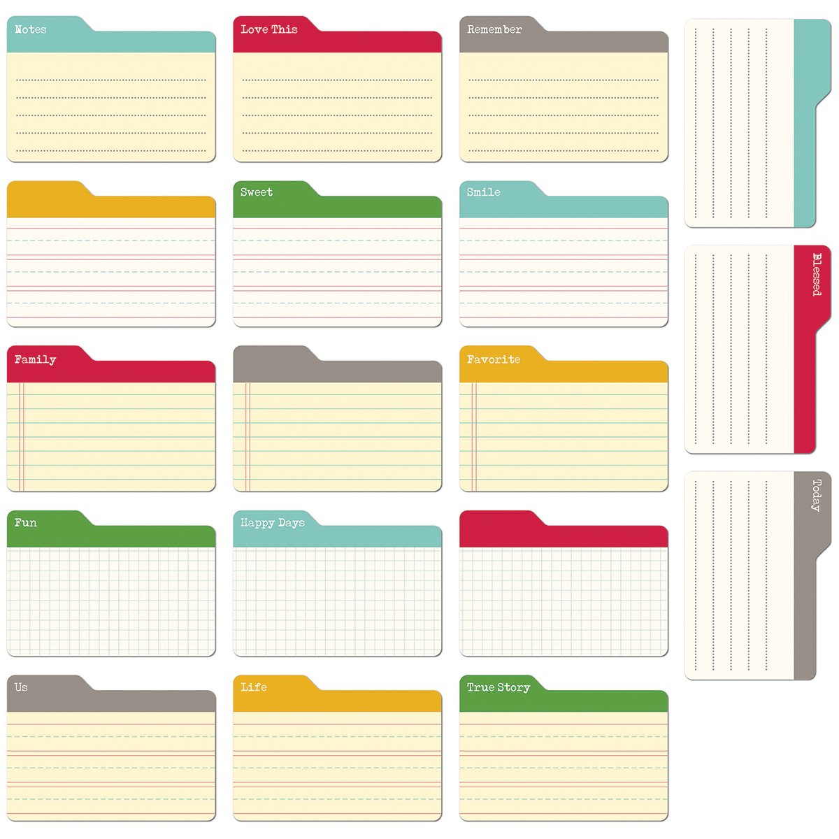 Soup Staples 3 Sides File Cards 18/Pkg-