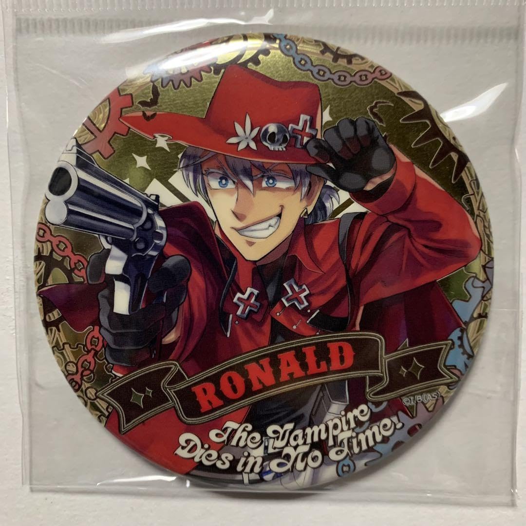 吸血鬼すぐ死ぬ　ロナルド　缶バッジ Amazon.co.jp: 吸血鬼すぐ死ぬ 吸死 ゴールド缶バッジ ロナルド