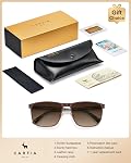 CARFIA Acetate & Lunettes de soleil pour hommes en métal polarisé UV Protection, Classic Mode Cool Driving Shades Daily CA5335