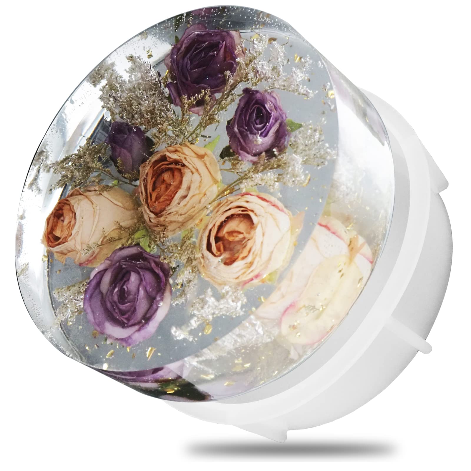 Photo 1 of **NEW/BUNDLE OF 2**  Large Resin Molds Silicone Round Molds 7.87" x 2.0" Circle Resin Molds for Landscape Decoration, Art, Flowers Preservation, Casting, DIY Wedding Decor,Valentine Gift and Anniversary