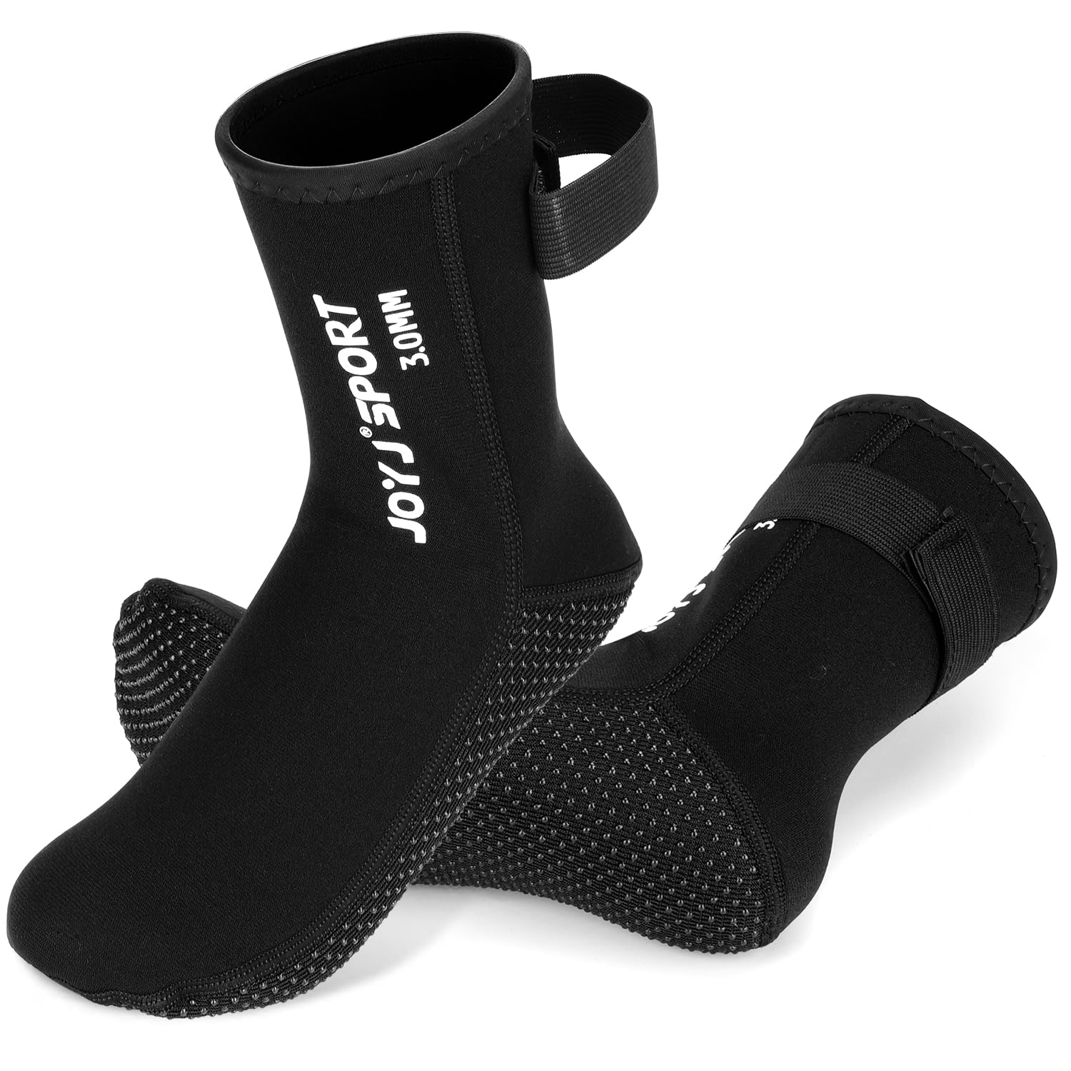 JOYJ 3MM Neoprene Socks, Classic Wetsuit Socks for Man and Women, Anti-slip And Thermal For Water Sport, Swimming, Diving, Surfing, Kayak, Beach Volleyball