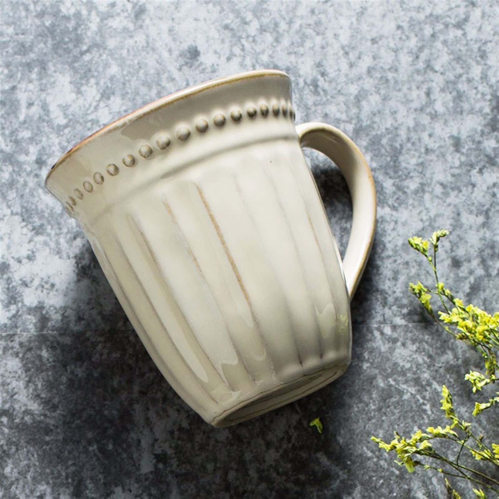 Ceramiczny kubek do kawy 380ML europejski kubek w stylu Retro płatki śniadaniowe kubek gospodarstwa domowego para ceramiczny kubek do kawy