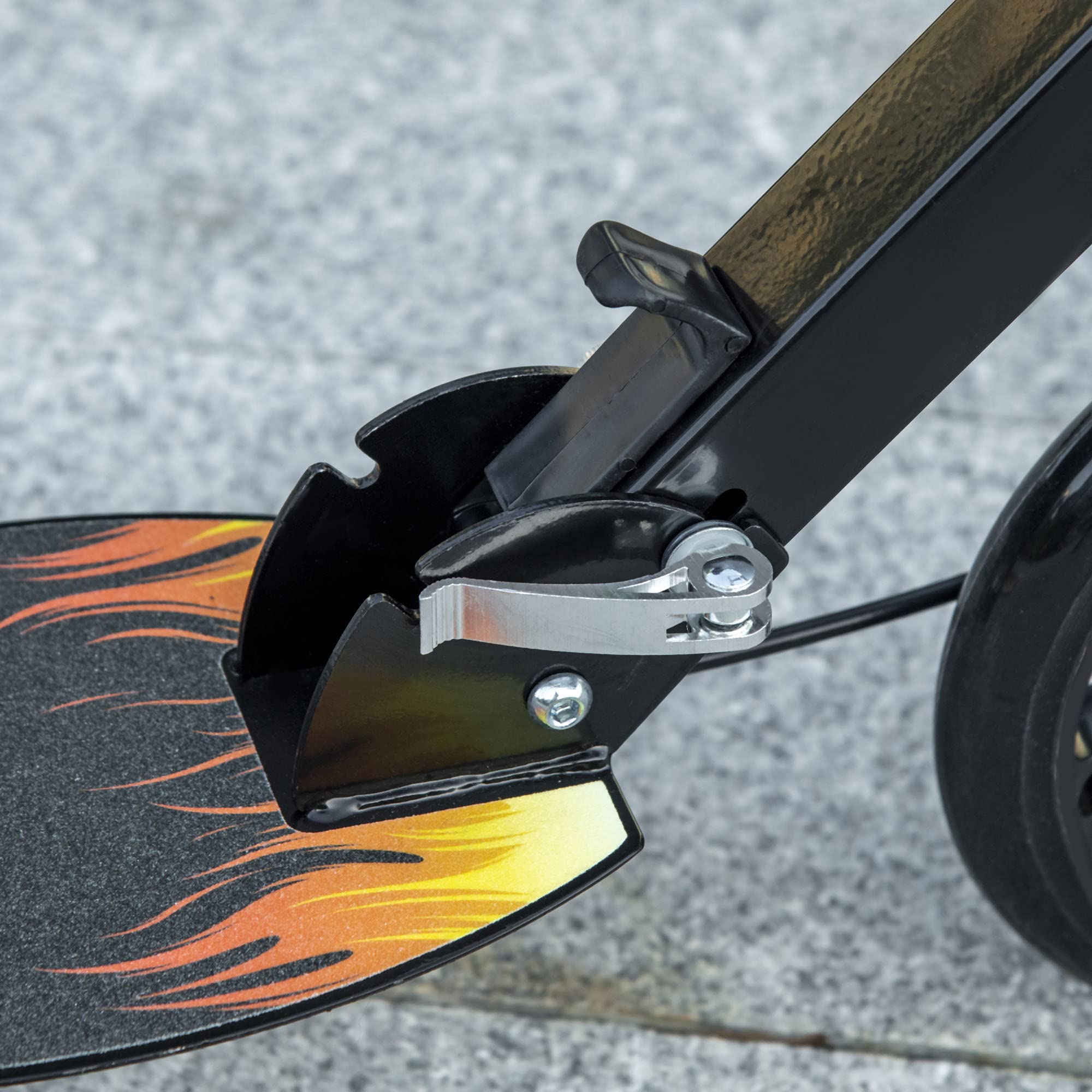 HOMCOM Trottinette Enfant Pliable à 2 Roues pour Enfant de 7 à 14 Ans avec Guidon réglable en Hauteur sur 3 Niveaux et Double Frein - Noir