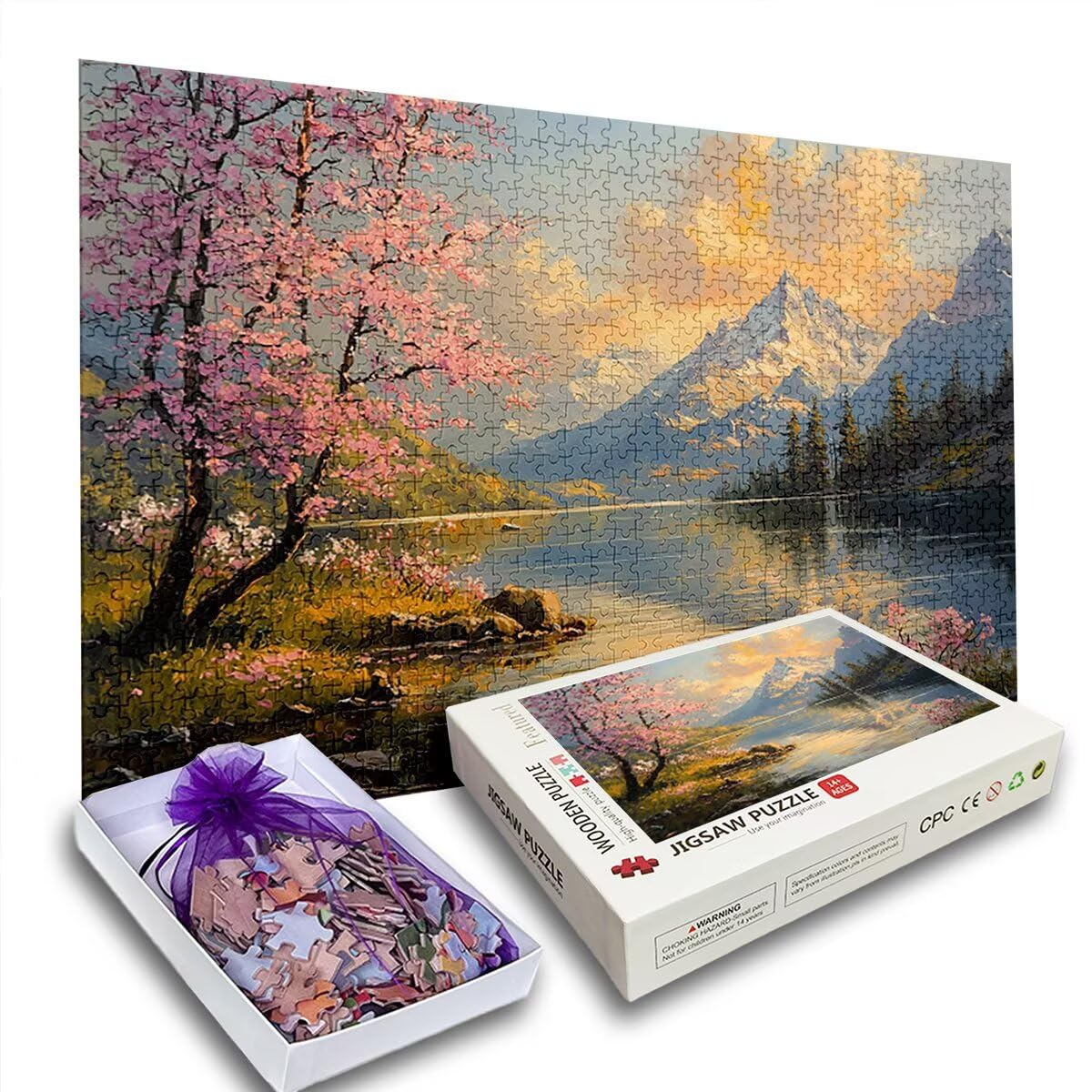 Puzzle 2000 Piezas Adultos, Puzzle 2000 Piezas de Madera, Rompecabezas para Adultos Paisaje Patrón, Rompecabezas Desafiante para Toda la Familia, Regalos Originales para Mujer, Tema: Monte Fuji, C-90