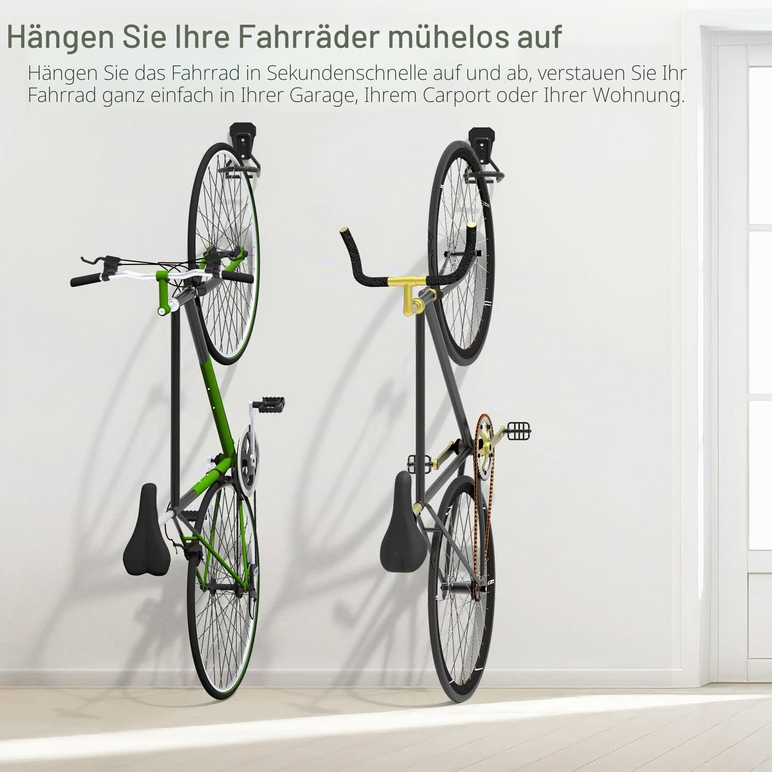 Housolution Fahrradhalterung, 6 Stück Fahrrad Wandhalterung L Förmig
