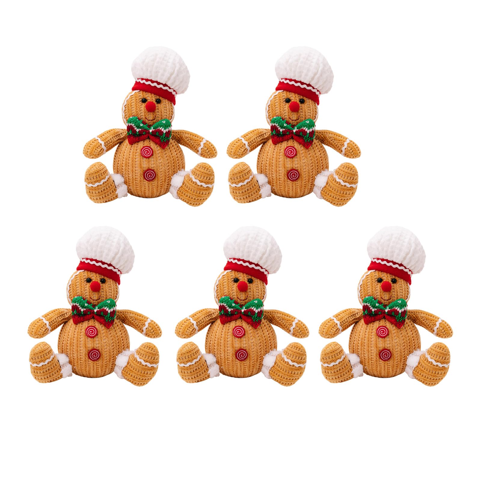 Tsophreniq 5 Count Gingerbreads Christmas Decorations Portable Charm Tree Hanging Ornament Holiday Accessory Enhancement Colorful Festival Decoration