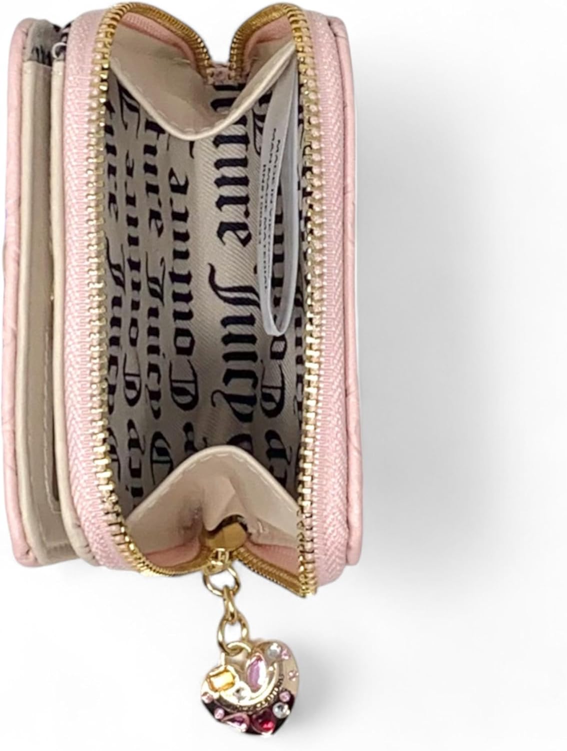 Juicy Couture Women's Glitz Out Wallet Collection (Small Zip Around, Pink Clay)