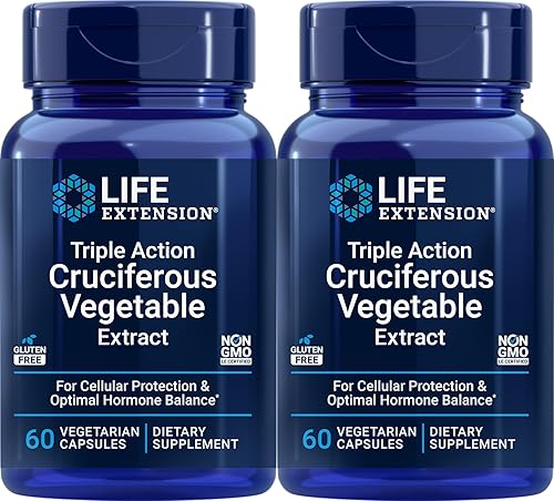 Miniatura 10 de Life Extension Extracto de verduras crucíferas de triple acción 60 cápsulas vegetarianas ayuda a mantener la salud del ADN y niveles hormonales ya