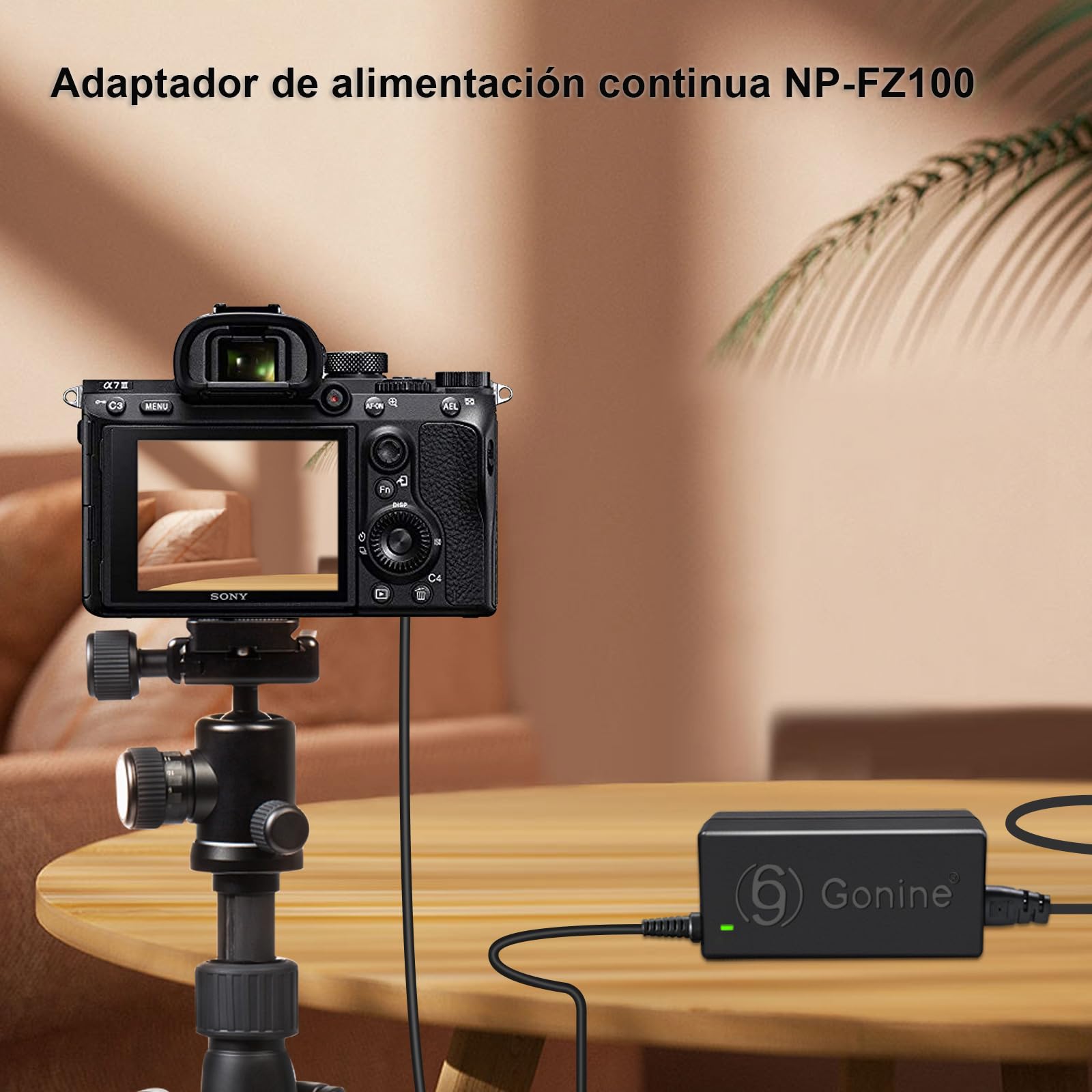 NP-FZ100 Kit de Batería Dummy Fuente de Alimentación Kit Adaptador AC para Sony Alpha A6600, FX3, A7 III, A7R3, A7R IV, A7S III, A9, A9R, A9S, A7C, A1 Cámaras, Sustituye a la Batería BC-QZ1
