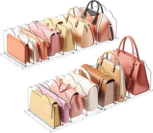 Lifewit Paquete de 4 organizadores de plástico para armario, separadores de estantes ajustables para organización del armario, organizador de