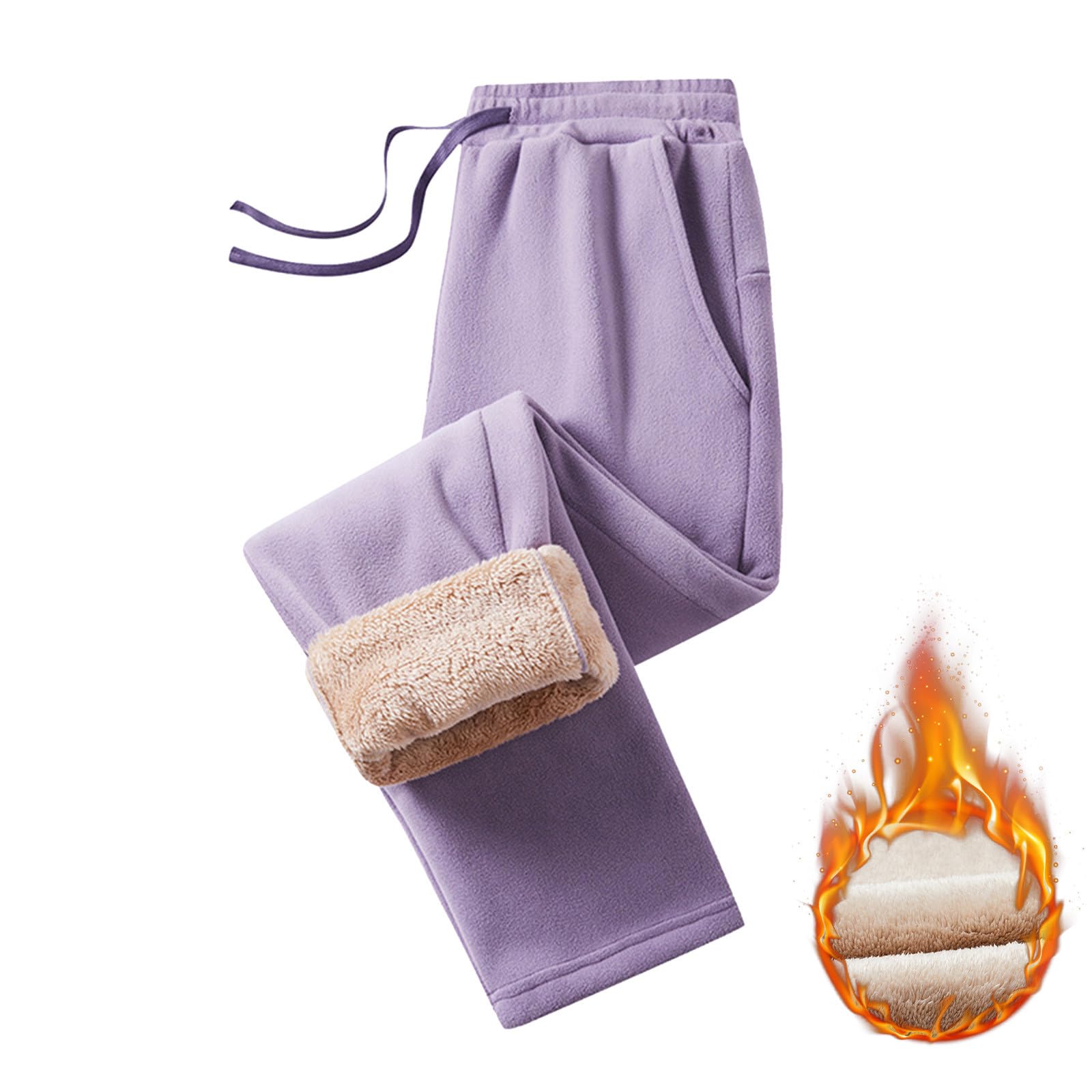 Pantalones de chándal para hombre, forro polar, cálidos, pantalones de chándal con forro, pantalones de invierno, pantalones de entrenamiento con bolsillo, pantalones térmicos, pantalones de