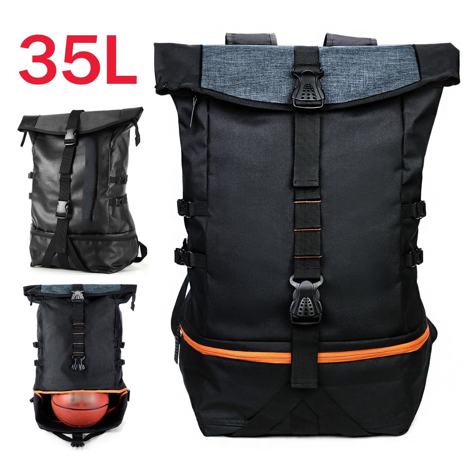 Mochila Baloncesto Mochila Deportiva de Baloncesto 35 l for Hombre, Ideal for Entrenamiento élite, for Viajes al Aire Libre, Senderismo, Camping y montañismo