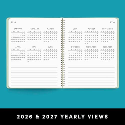 Miniatura 4 de PAPERAGE Agenda mensual y anual de 2 años, 24 meses (enero de 2026 a diciembre de 2027), 8.5 x 11 pulgadas, agenda con espiral 2026-2027 con vistas