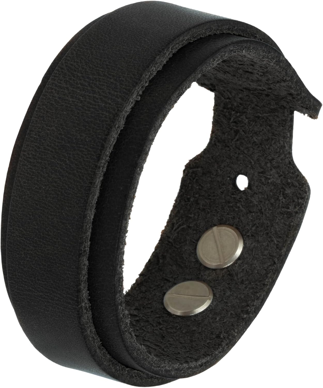 Premium Leather Bracelet - Made in Germany for Women & Men, Hypoallergenic Unisex Genuine Leather with Durable Screw Rivet Closure