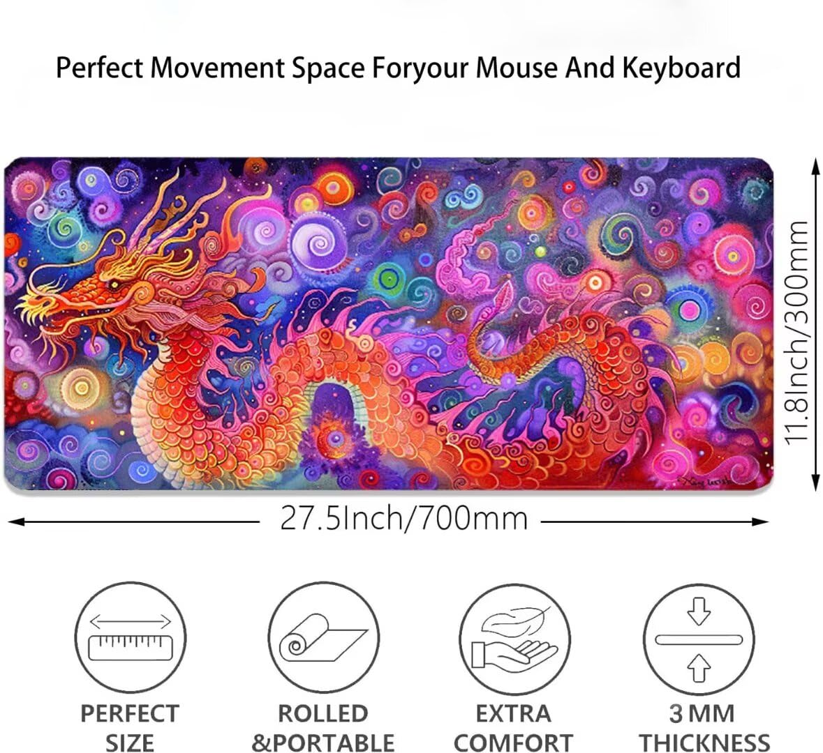Podkładka pod mysz, podparcie nadgarstka, podkładka pod mysz z antypoślizgową gumową podstawą, ergonomiczna podkładka pod mysz do komputera, laptopa, domowego biura, kompatybilna z myszami laserowymi