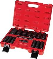 Vista 1 de Performance Tool M797 - Juego de 15 piezas de impacto SAE de 1/2 pulgada, kit de herramientas resistentes de grado profesional para uso automotriz e
