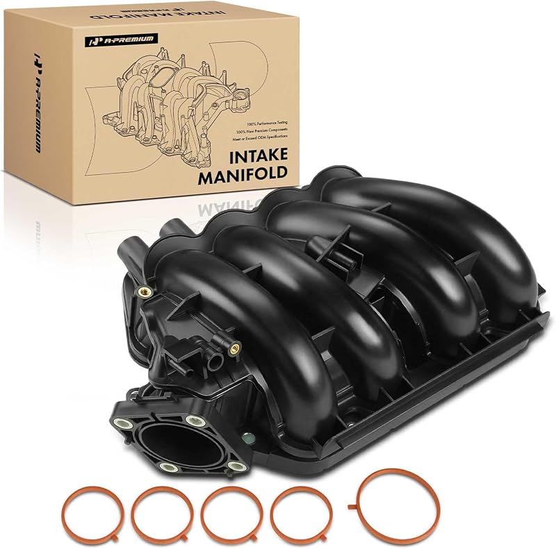 Coletor de admissão A-Premium plástico preto para Honda e Acura L4 2.4L DOHC – 1 unidade