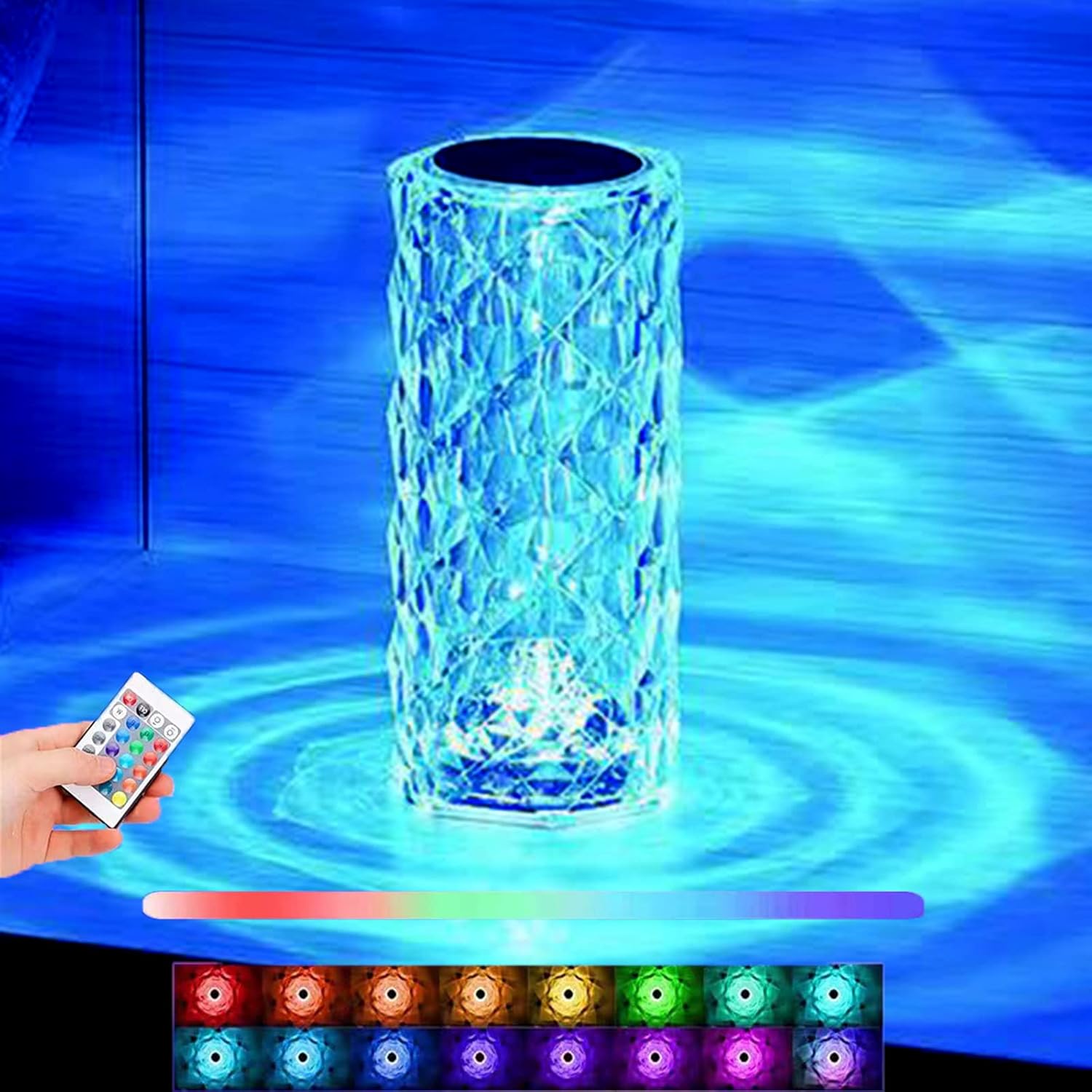 Yckeogln Crystal Rose Desk Lamp, Night Light16 RGB Color Changing Bedside Lamp Touch Control, USB Rechargeable Rose LED Lamp with Remote Control Diamond Table Lamp for Bedroom, Living Room, Office Yckeogln Crystal Rose Desk Lamp, Night Light16 RGB Color Changing Bedside Lamp Touch Control, USB Rechargeable Rose LED Lamp with Remote Control Diamond Table Lamp for Bedroom, Living Room, Office