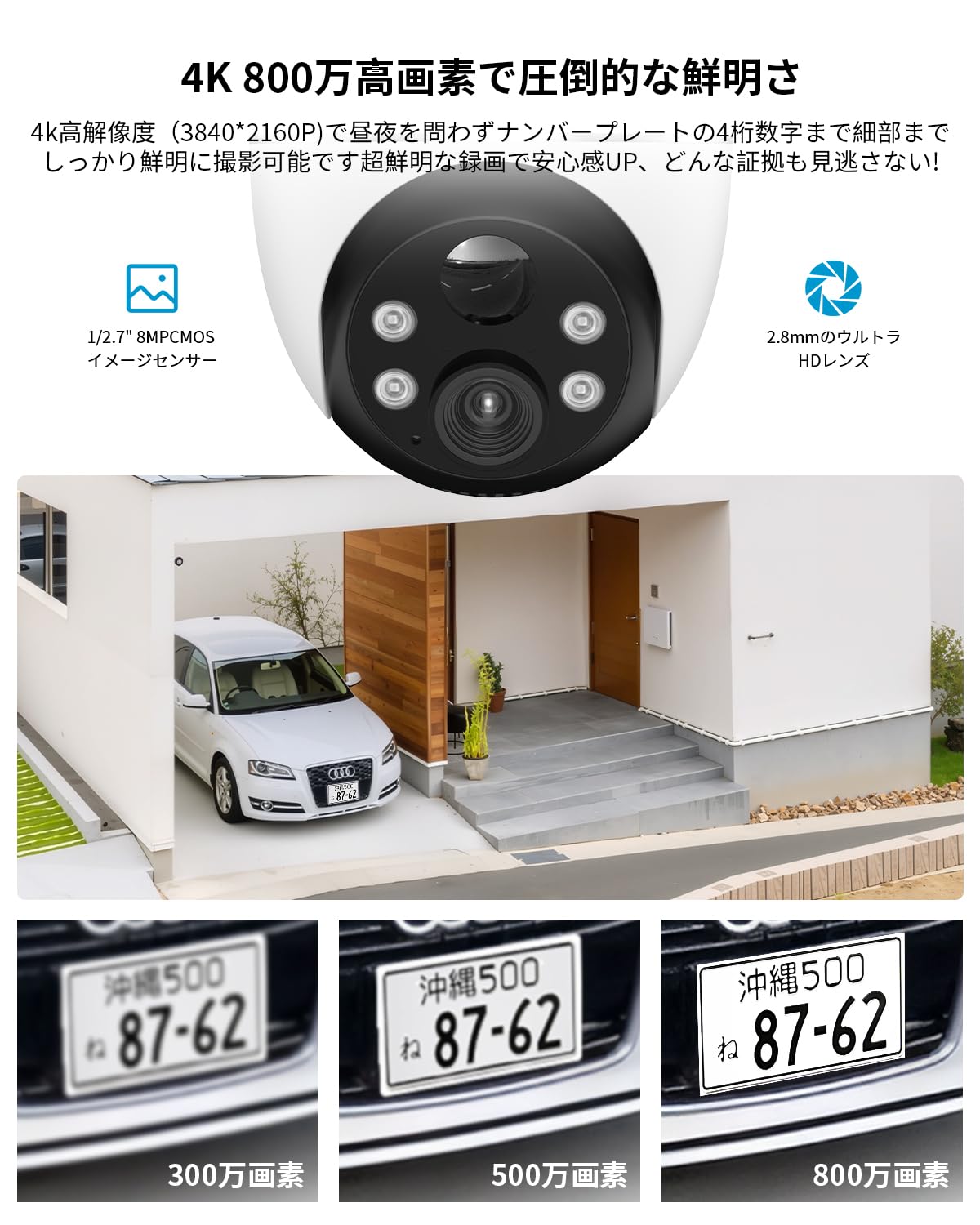 Amazon.co.jp: 【臨場感溢れる4K 800万画素・10000mAHバッテリー・16倍