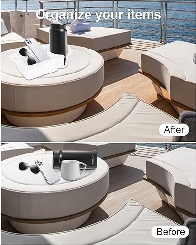 Miniatura 2 de Boat Caddy Organizer, Marine Seat Cup Holder for B100 B200 B300, Boat Storage Organizer Universal Fit for Bass Kayak Pontoon Jon Boat