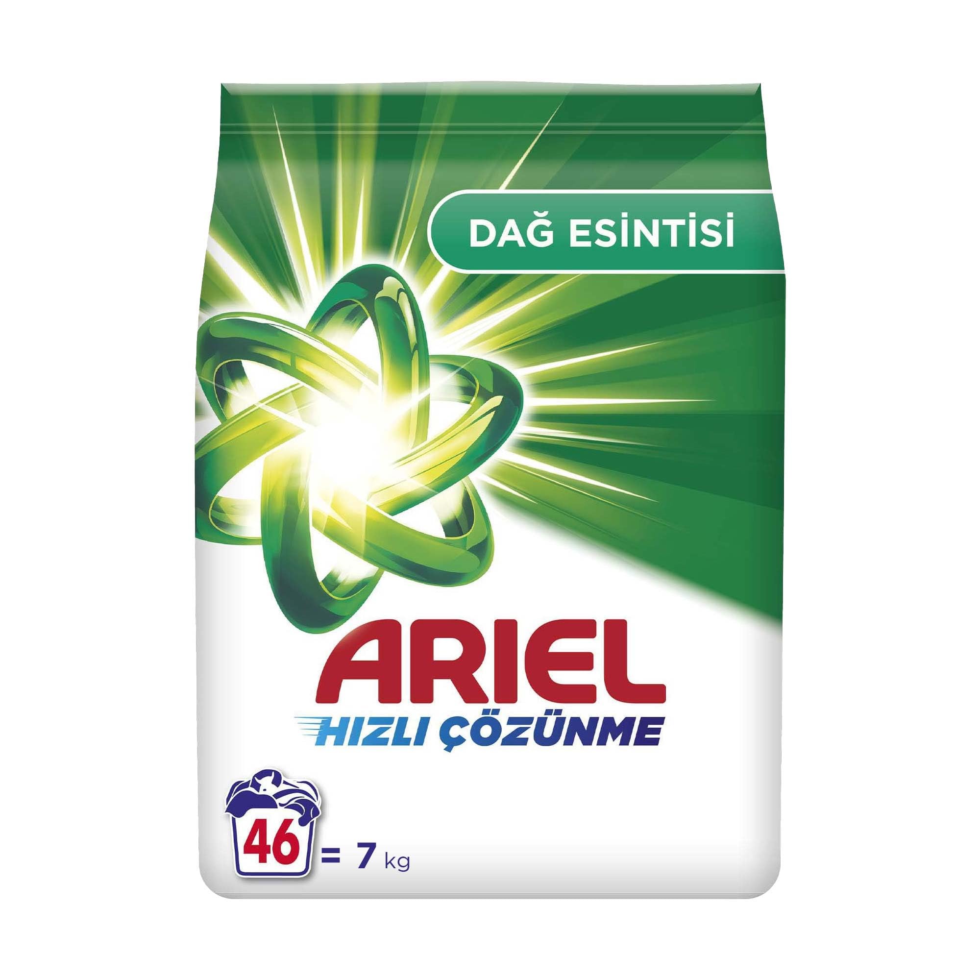 Ariel Dağ Esintisi 7 Kg Hızlı Çözünme Toz Çamaşır Deterjanı