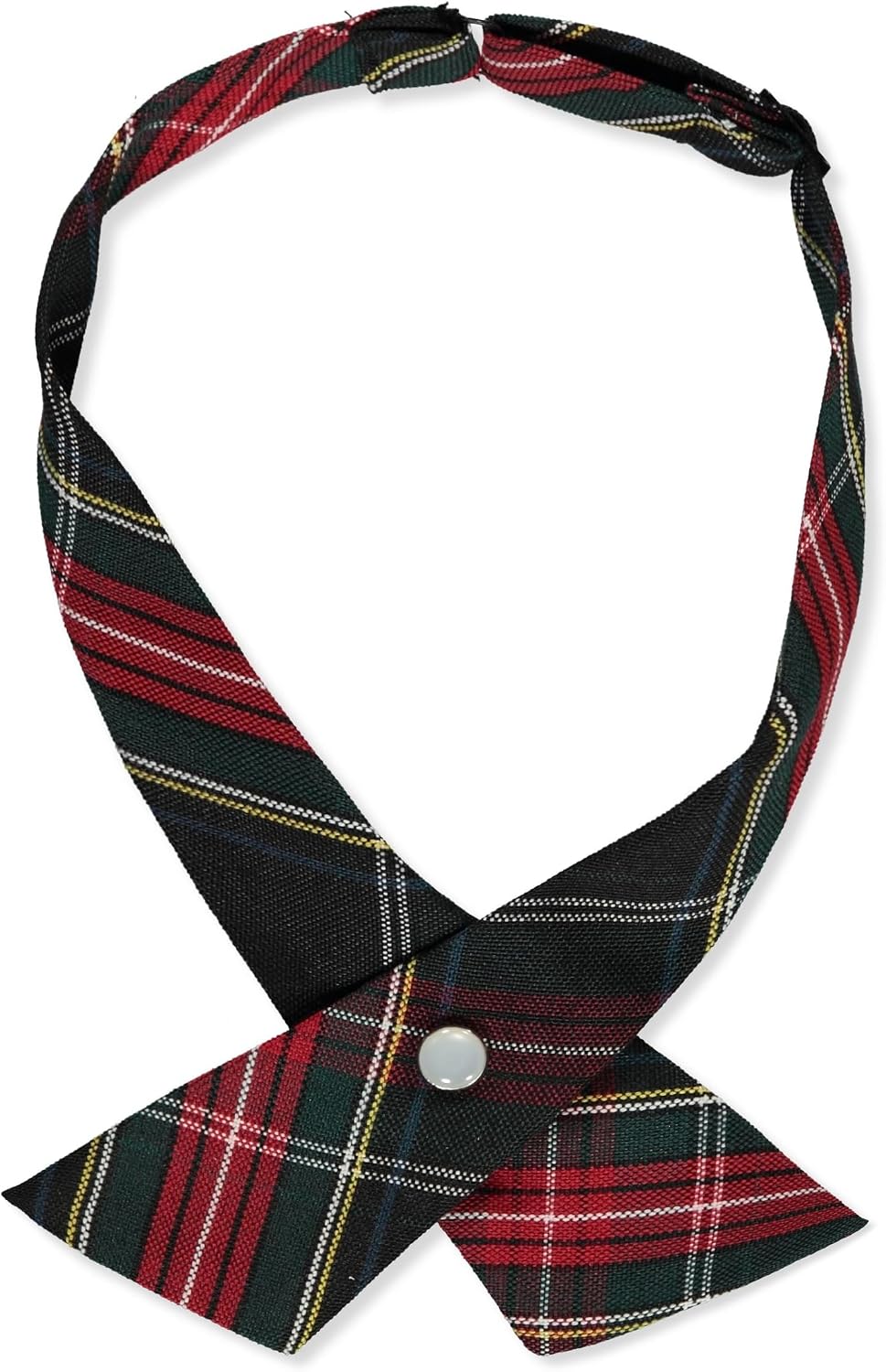Cookie's Criss Cross Tie - black/red/white/gold *plaid #63*, one size