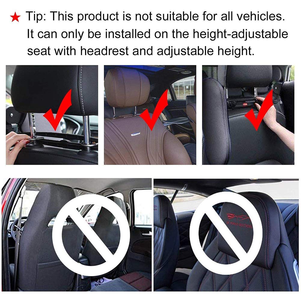 Cuscino Poggiatesta per Seggiolino Auto, Cuscino per Seggiolino Auto da Viaggio per Dormire, Cuscino Regolabile per Supporto Collo Testa su Entrambi I Lati Proteggi per Bambini Adulti Anziani