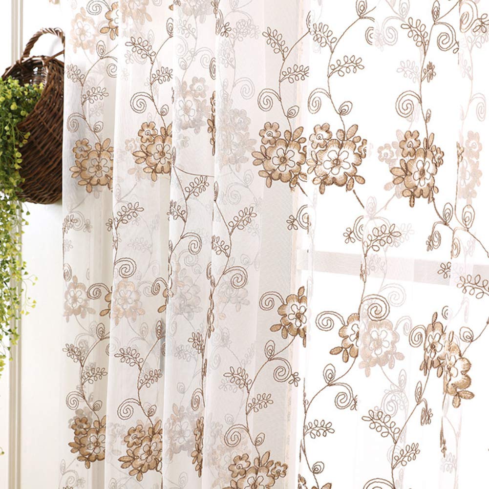 Rideaux transparents anti-UV filtrage de la lumière blanche pour grand salon 150x270