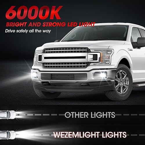 Miniatura 8 de Juego de luces antiniebla LED compatibles con Ford F150 F-150 2015-2020 2017-2018, kit de montaje de luces antiniebla, parachoques y conducción