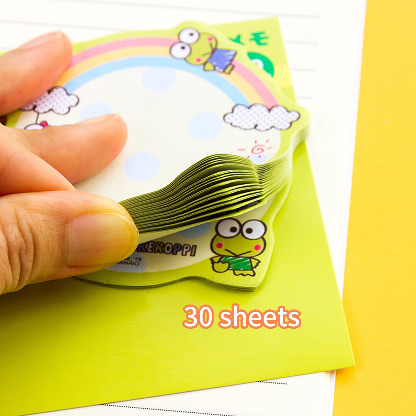 Cute Office Supplies - Including 6 Pcs Cartoon Gel Pens & 8 Pack Small Sticky Notes - Anime Cartoon Gifts Set for Girls: 1set