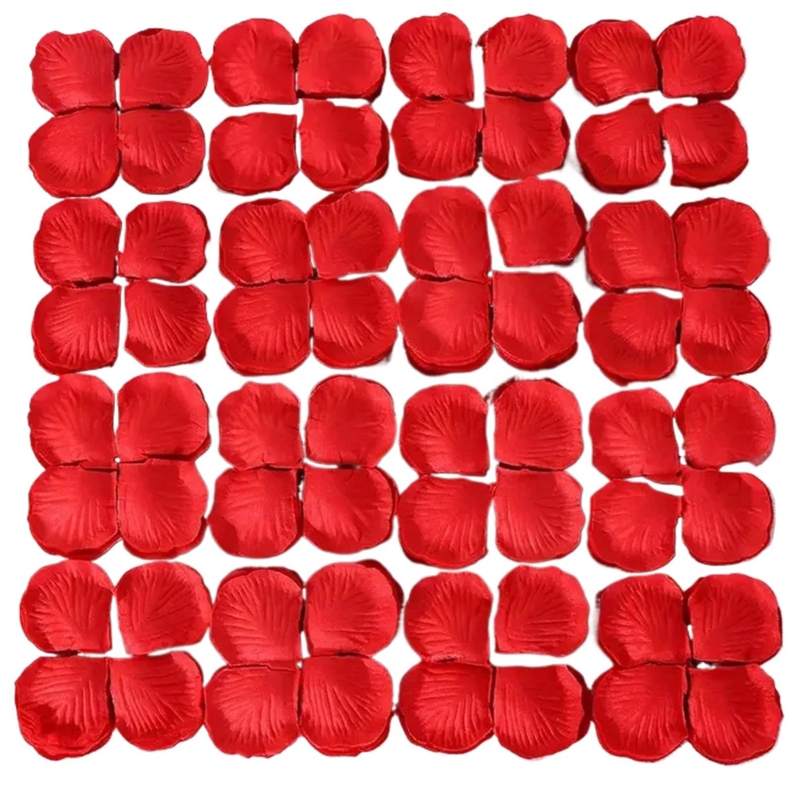 künstliche Blütenblätter 2000 Stück mehrfarbige künstliche gefälschte Rosen, rote, Seidenblumen, Blütenblätter for Valentinstag, Hochzeit, Party, Gastgeschenke(Red)