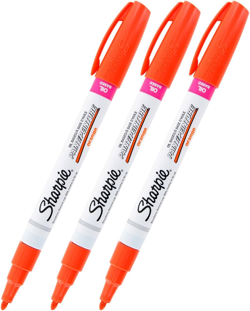 Sharpie OilBased Paint Marker, Fine Point, Orange Ink
