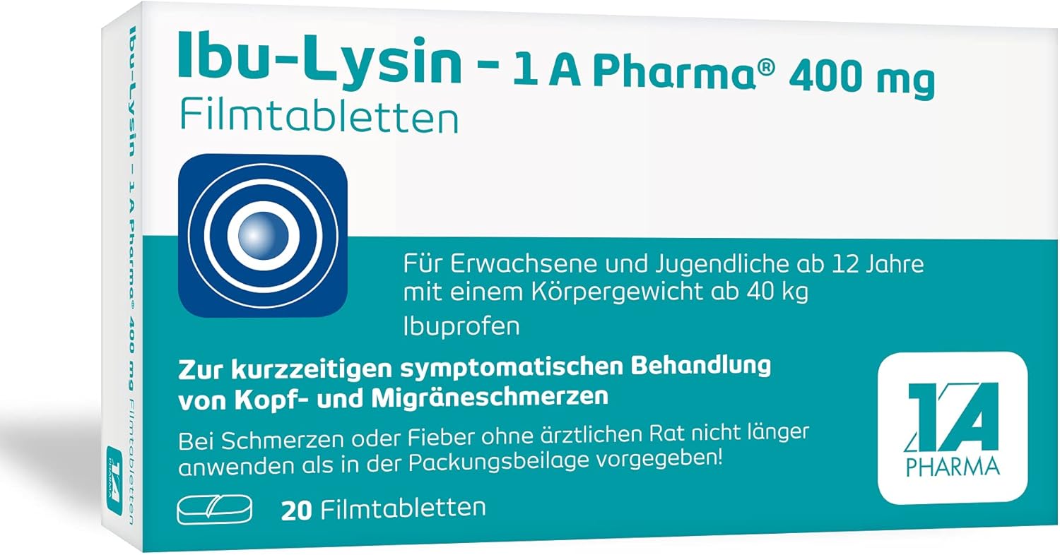 IbuLysin 1 A Pharma® 400 mg Filmtabletten mit Ibuprofen (als