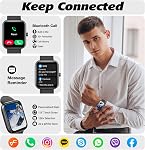 Smart Watch for Men Women with Bluetooth Call, Alexa Built-in, Heart Rate & Sleep Monitor, 1.83" DIY Dial Fitness Watch with 100+ Sport Modes, IP68 Waterproof, Compatible with Android iOS