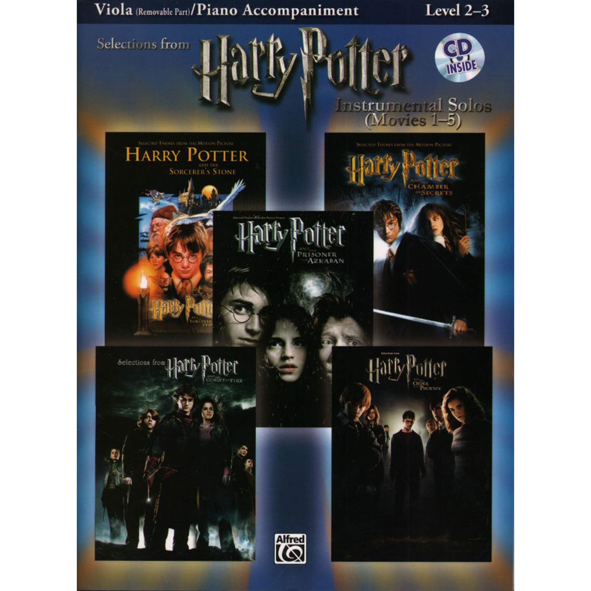 Harry Potter Movies 1-5, w. Audio-CD, for Viola and Piano Accompaniment (Harry Potter Instrumental Solos (Movies 1-5): Level 2-3): Viola/Bratsche (incl. CD) (Pop Instrumental Solo Series)