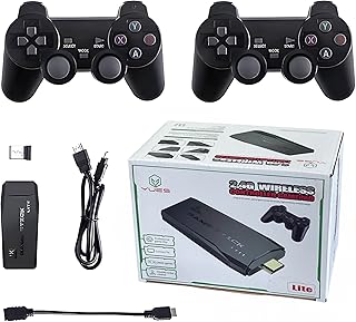 M8 Retro Oyun Konsolu – 4K HDMI Çıkışlı, 64 GB Oyun Yüklü – Çift Joystick – 8-Bit/16-Bit Klasikler – Aile ve Çocuklar İçin Eğlence