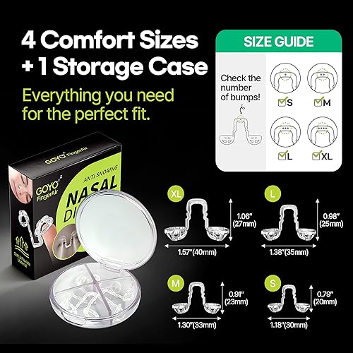 Miniatura 5 de FingerAir - Dilatador nasal para ronquidos y respiración, dispositivos antironquidos, tapón de silicona antironquidos, reutilizable, cómodo (paquete