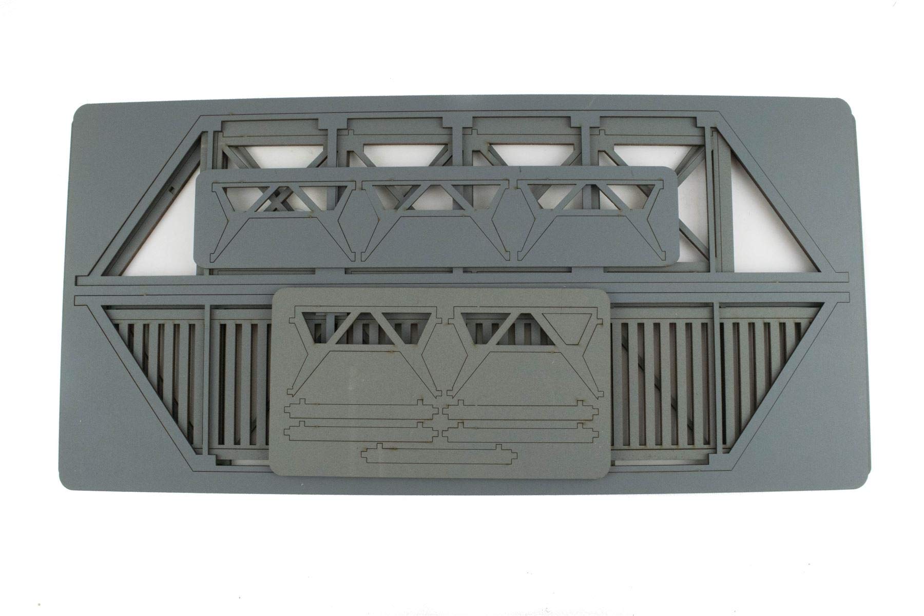 War World Scenics Ponte a Travatura Reticolare Binario Doppio Grigio 560mm (High Detail) - Scala 00/HO Modellismo Ferroviario Diorama Scenario