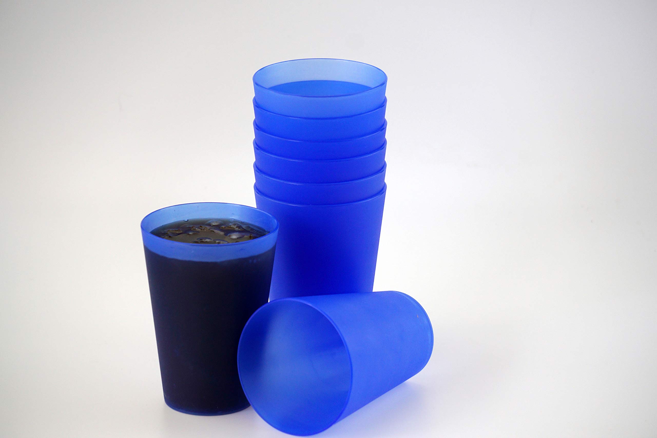 S&S-Shop 90 Gobelet en plastique réutilisable Bleu 0,4 l