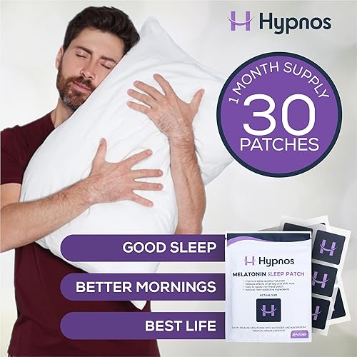 Miniatura 4 de Hypnos Parche de apoyo para dormir | Parches para dormir para adultos | Melatonina Lavanda y Magnesio de liberación prolongada | 30 parches