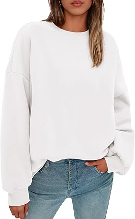PRETTYGARDEN Sweatshirt for Women Oversized Crewneck Long Sleeve Pullover Fleece Top 2025 Fall Winter Fashion Outfits Clothes