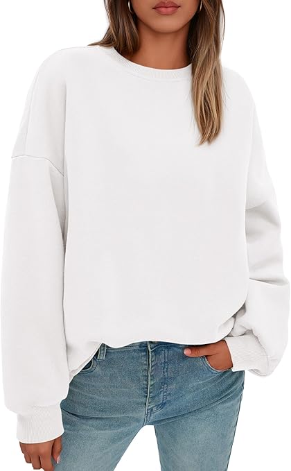 PRETTYGARDEN Sweatshirt for Women Oversized Crewneck Long Sleeve Pullover Fleece Top 2025 Fall Winter Fashion Outfits Clothes