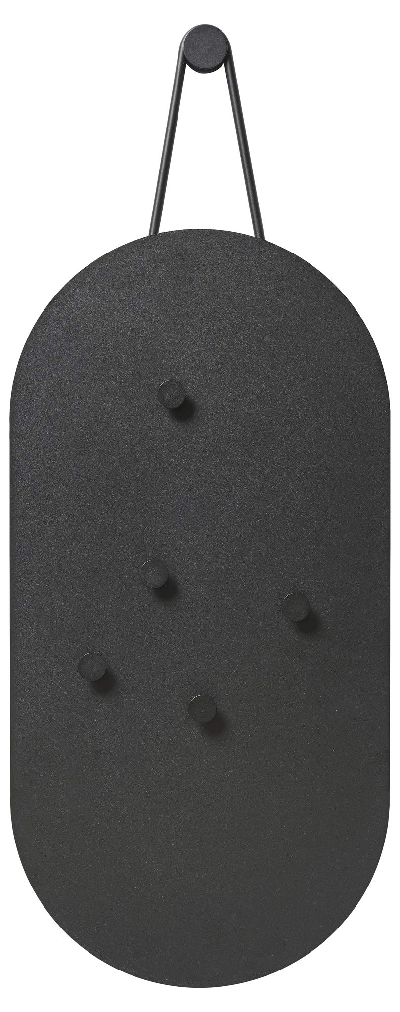 Zone Denmark A-Bulletin Board Pinnwand, Magnettafel aus Metall mit 5 Magneten, 60 x 30 cm, Schwarz