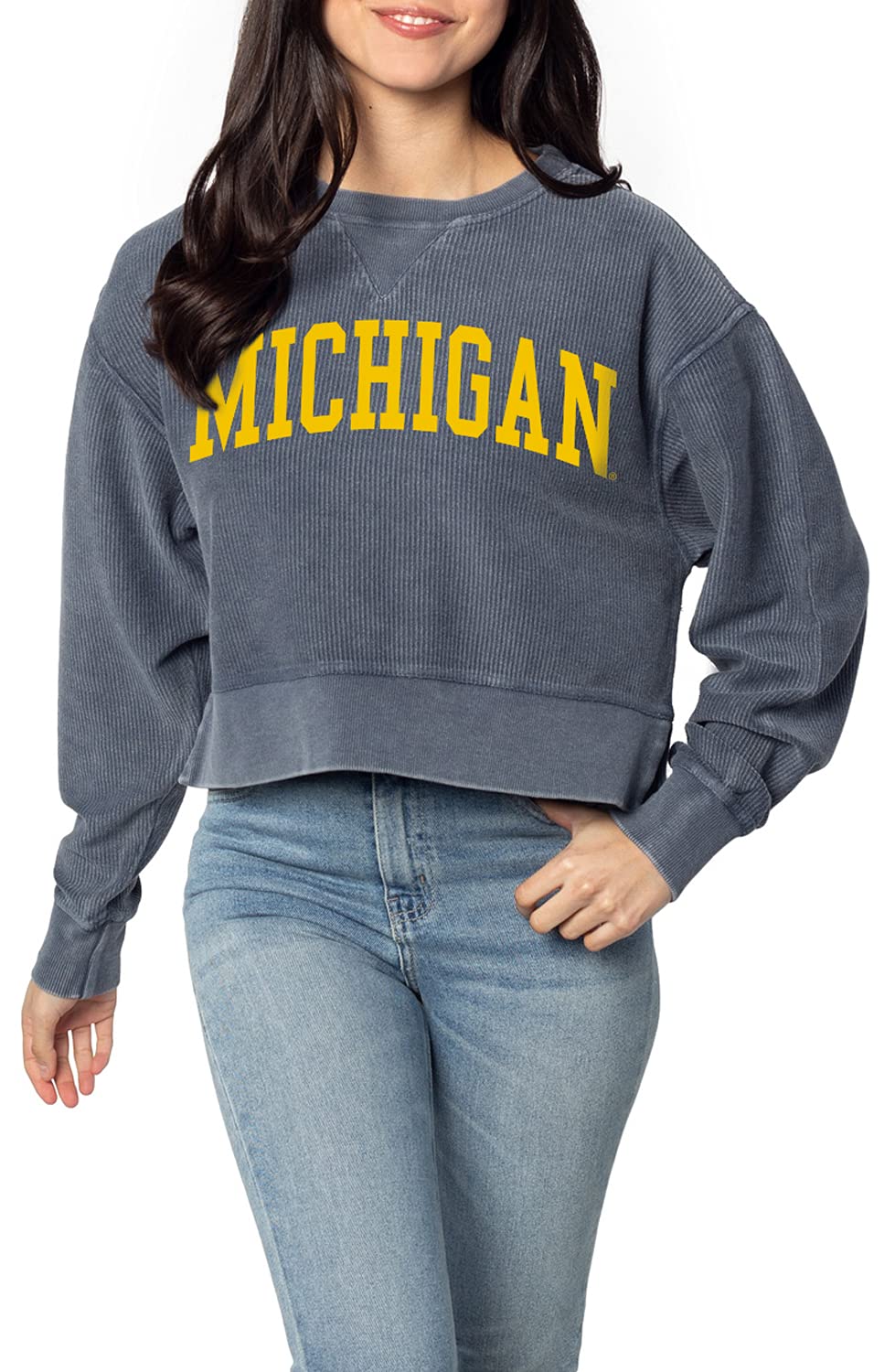 chicka-d NCAA womens Corded Boxy Pullover