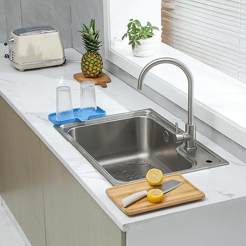 Vista 61 de Jaboneras de baño de silicona con boquilla de drenaje, organizador de fregadero de baño y cocina, soporte para esponja, bandeja de jabón para Gris