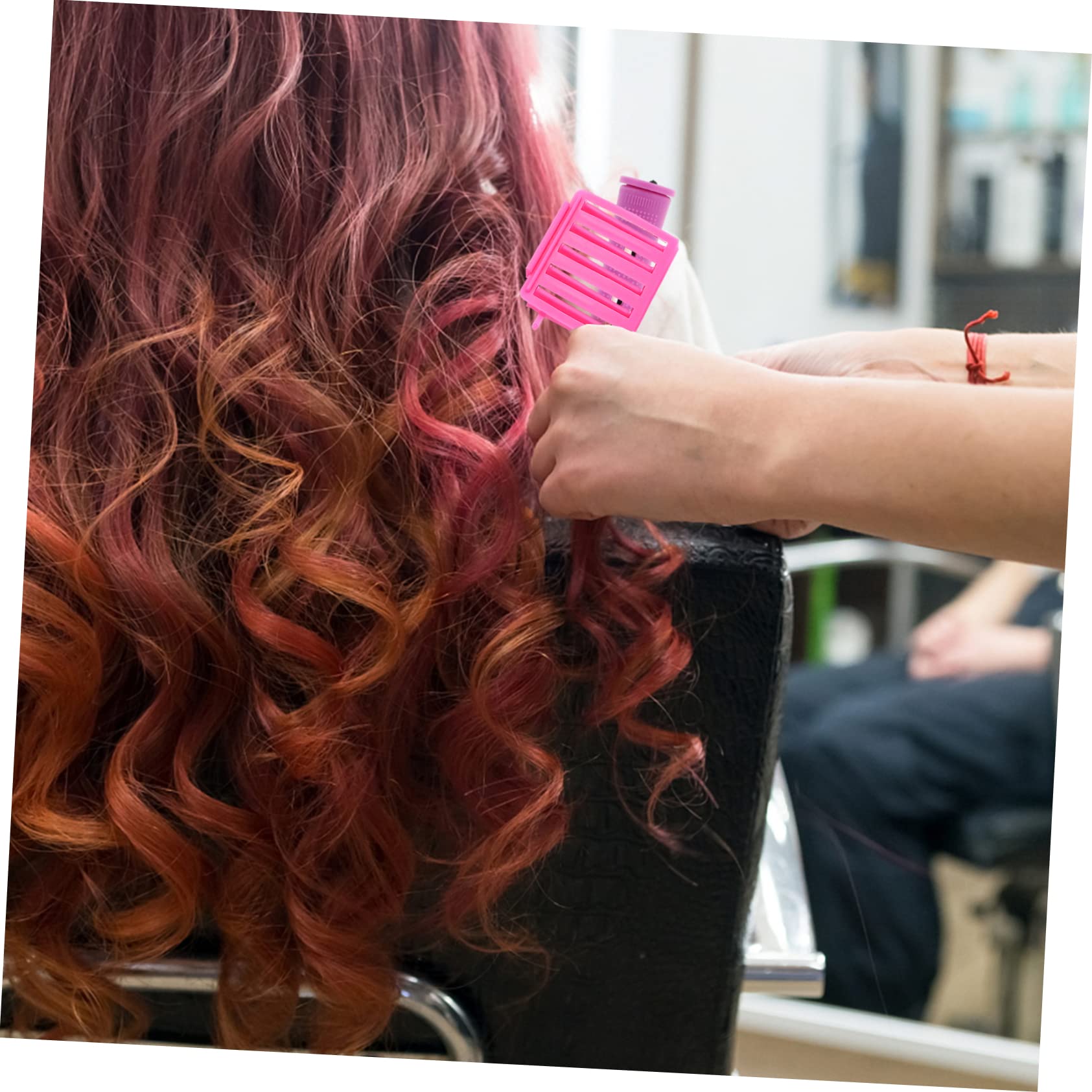 PartyKindom 6Sets Hair Rolling Board Hairdressing Clips for Salon Home Use Lightweight Portable Hair Curling Tool Random Colors for Effortless Waves and Curls