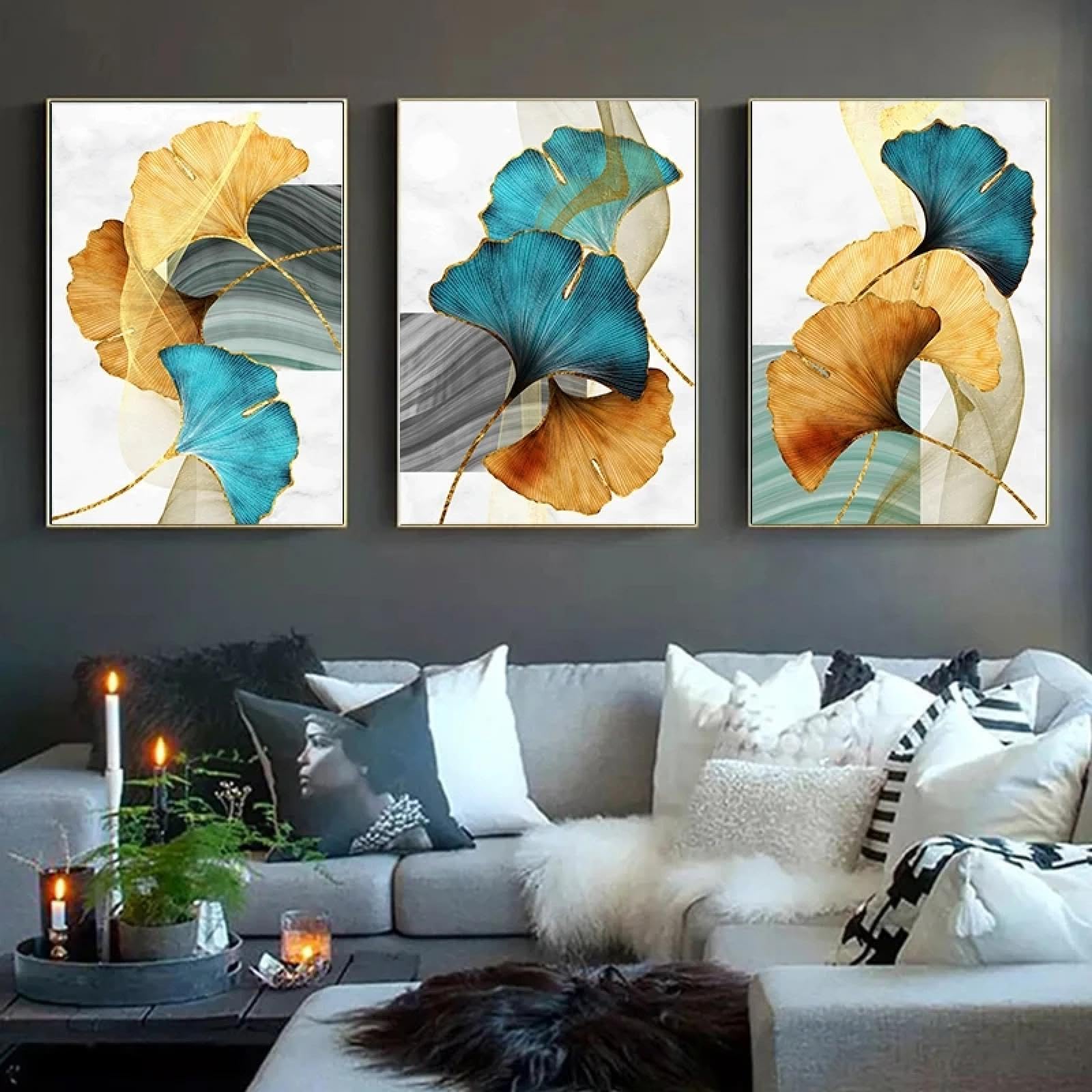 BMGKYAGL Poster musicale, arte murale su tela, dipinto moderno, stampe, soggiorno, camera da letto, arredamento per la casa, altro stile, scegli 50x75cmx3 cornice