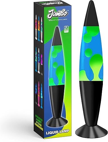 Jambo Hermosa lámpara de 16 pulgadas con cera, luz nocturna relajante para decoración del hogar, extra alta, lámpara de sala de estar, oficina,