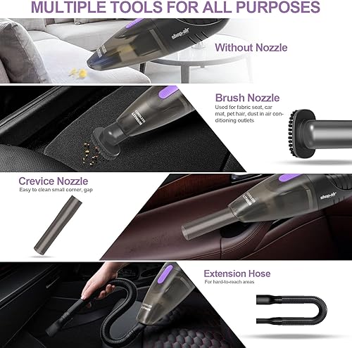 Miniatura 6 de Shop-Vac Aspiradora húmedaseca HP de 5 galones 2.0 Peak HP+ShopAIR Aspiradora inalámbrica para coche, púrpura