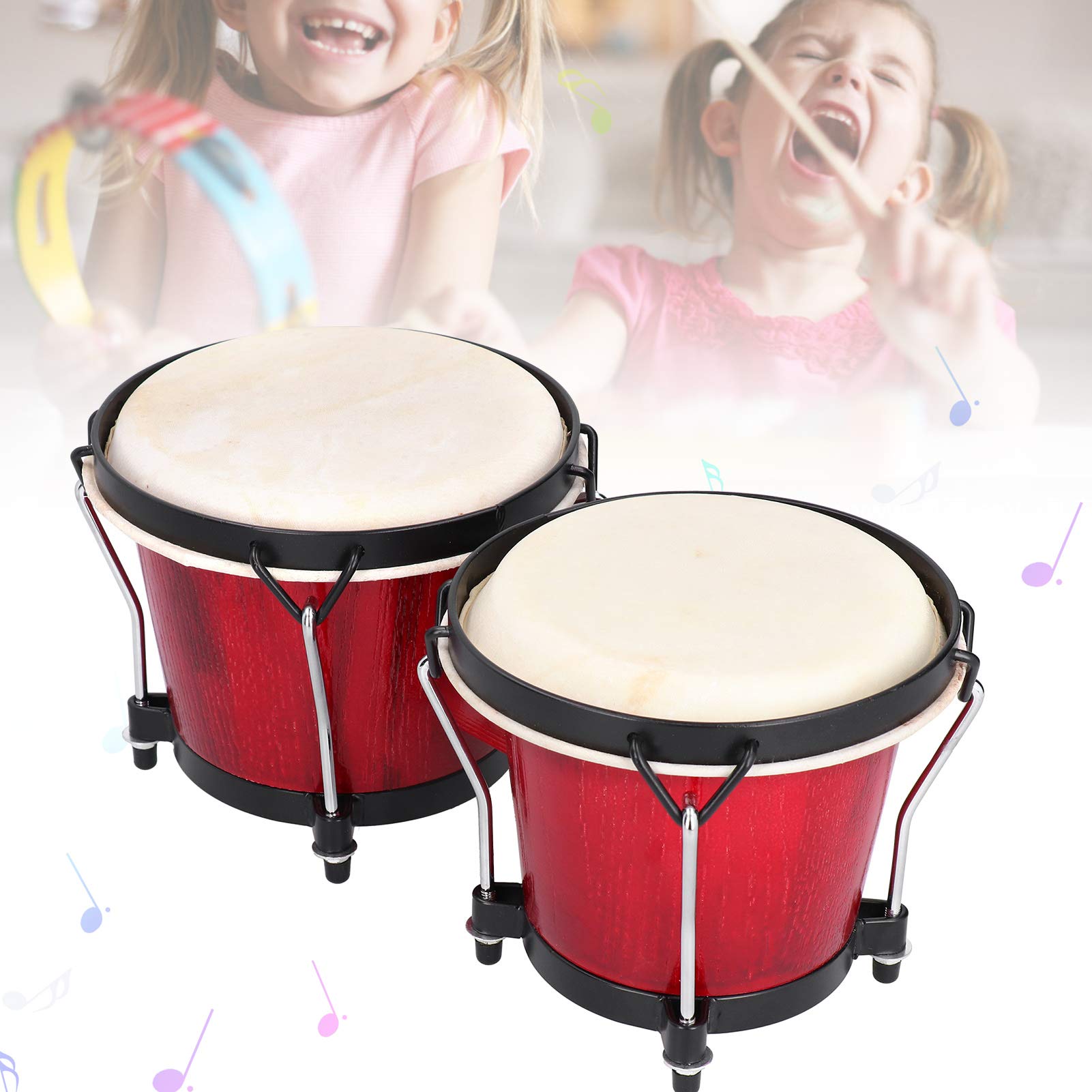 Set Bongos Per Bambini ABOOFAN - Strumento A Percussione Con Bacchette, Per Fest E Musica - Foto 6